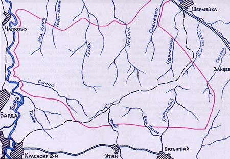 Карта Тулвинского заказника